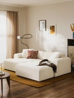 Reposapiés puf grande Melva, 116 x 42 cm Reposapiés|Sofás