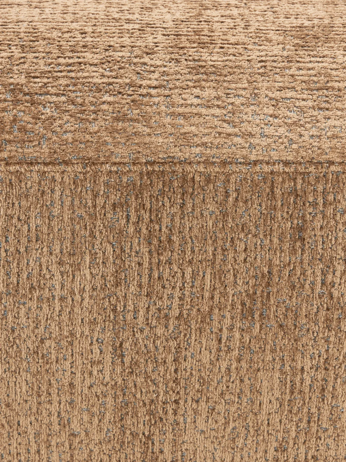 Reposapiés|Sofás>Westwing Collection Reposapiés puf grande Melva, 116 x 42 cm Chenilla marrón