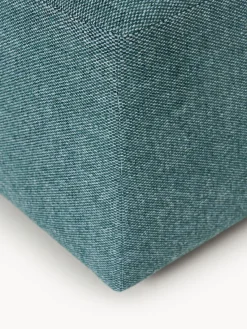 Reposapiés|Sofás></noscript>Westwing Collection Reposapiés puf grande Melva, 116 x 72 cm Tejido verde turquesa