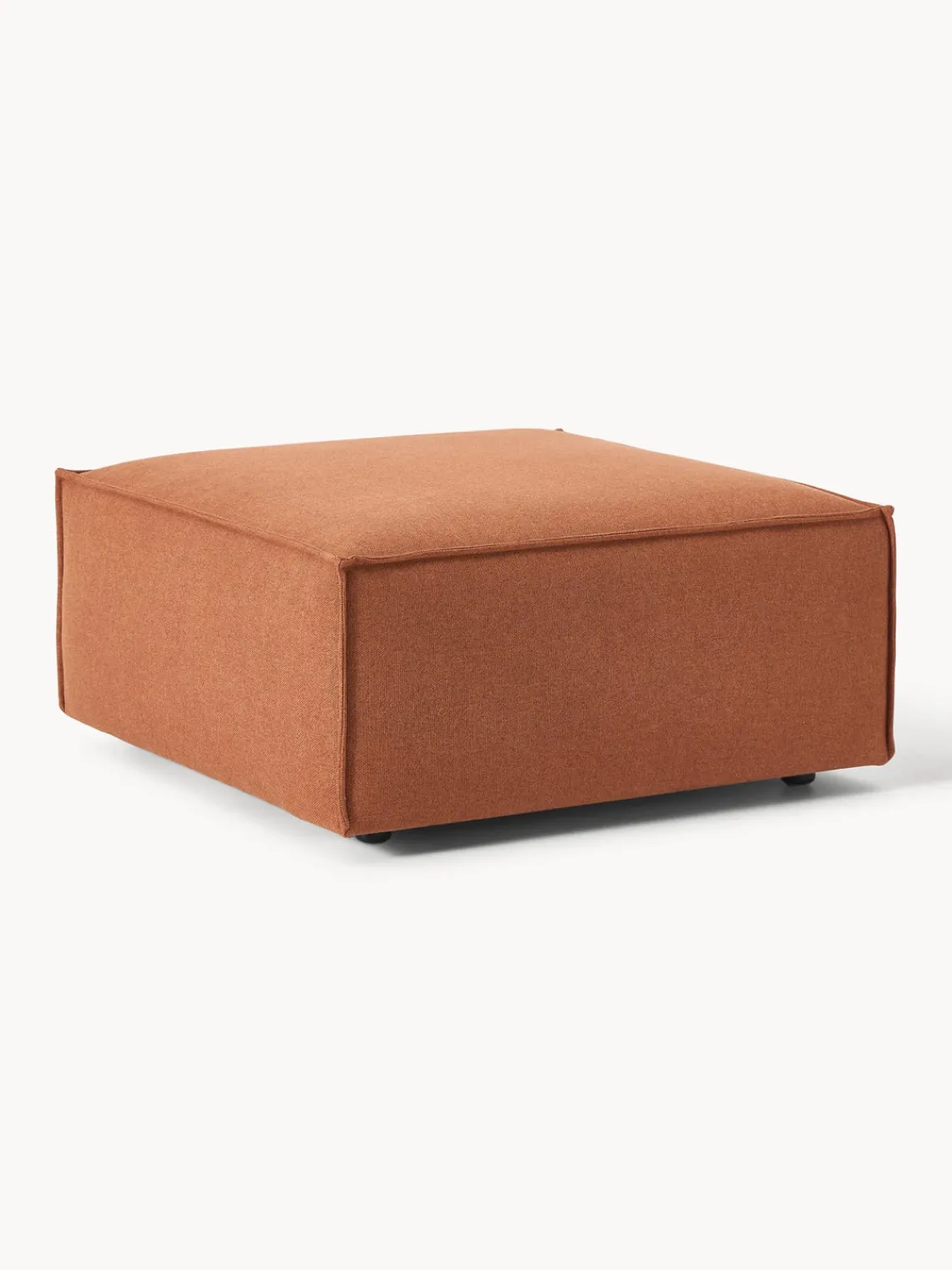 Reposapiés|Sofás>Westwing Collection Reposapiés puf Lennon Tejido terracota