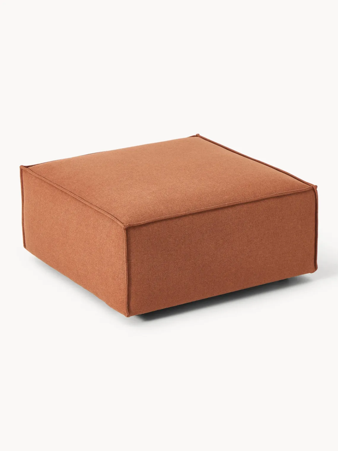 Reposapiés|Sofás>Westwing Collection Reposapiés puf Lennon Tejido terracota