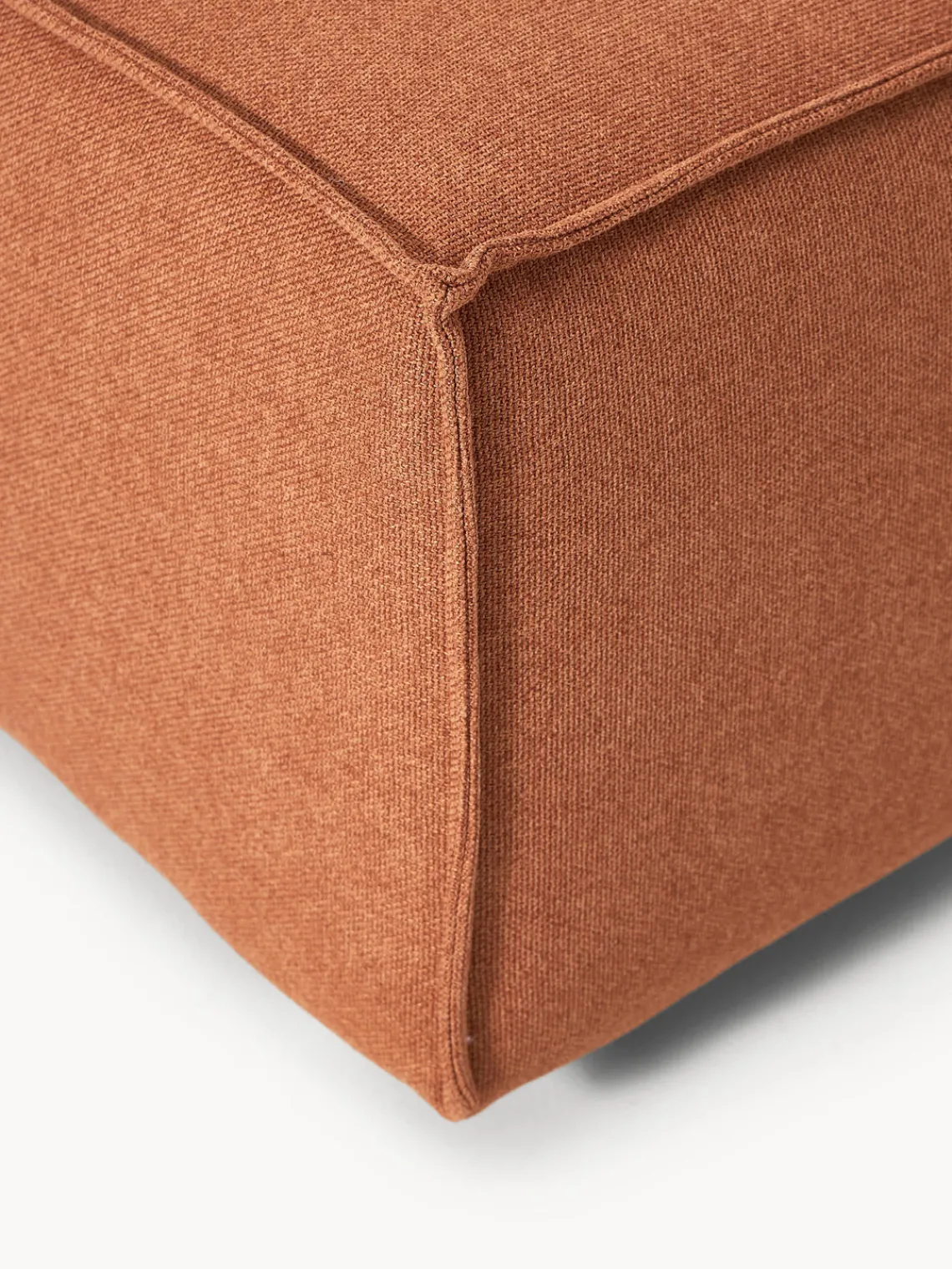 Reposapiés|Sofás>Westwing Collection Reposapiés puf Lennon Tejido terracota