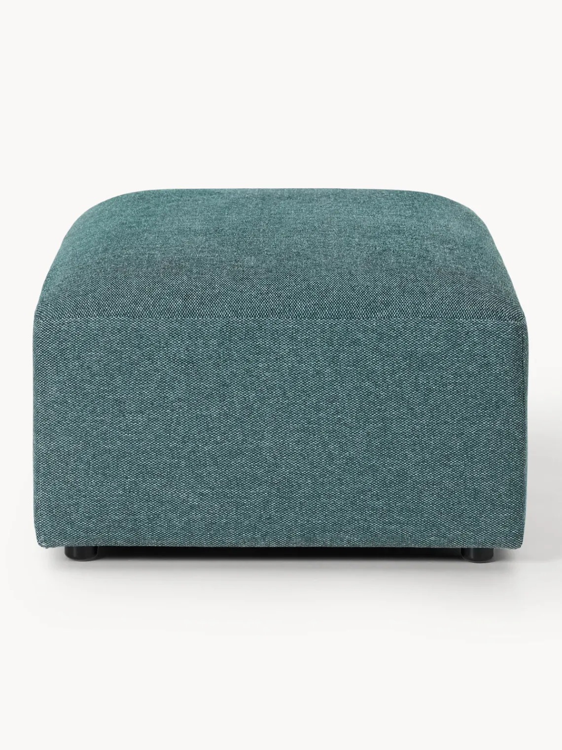 Reposapiés|Sofás>Westwing Collection Reposapiés puf Melva, 99 x 72 cm Tejido verde turquesa