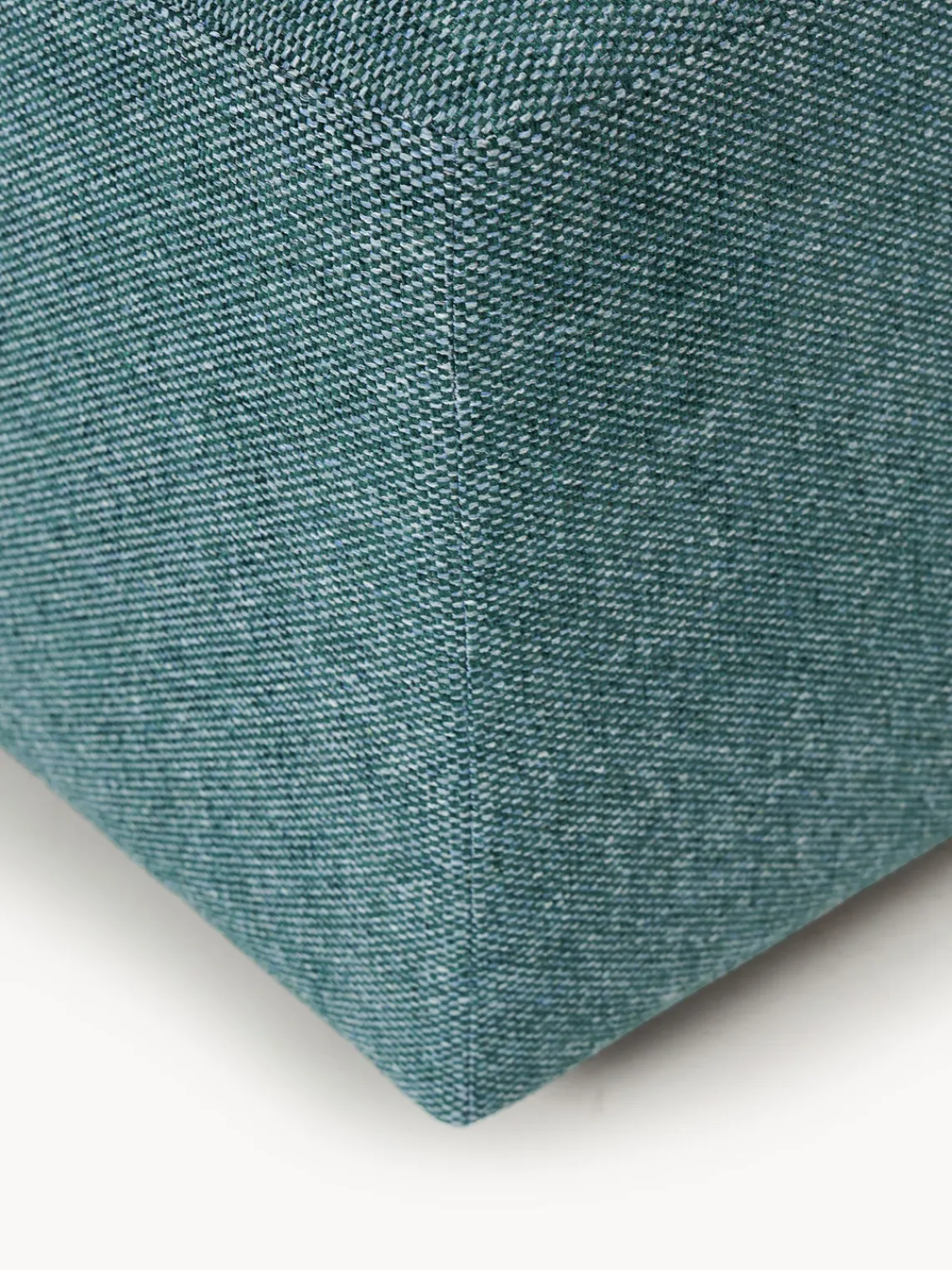 Reposapiés|Sofás>Westwing Collection Reposapiés puf Melva, 99 x 72 cm Tejido verde turquesa