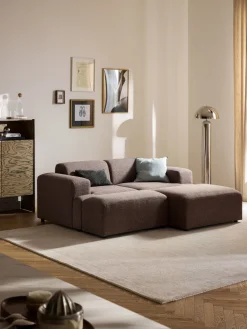 Reposapiés|Sofás>Westwing Collection Reposapiés puf Melva, 99 x 42 cm Tejido rosa palo