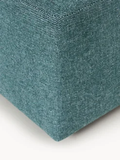 Reposapiés|Sofás></noscript>Westwing Collection Reposapiés puf Melva, 99 x 42 cm Tejido verde turquesa