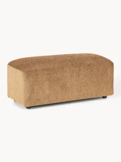 Reposapiés|Sofás>Westwing Collection Reposapiés puf Melva, 99 x 42 cm Chenilla marrón