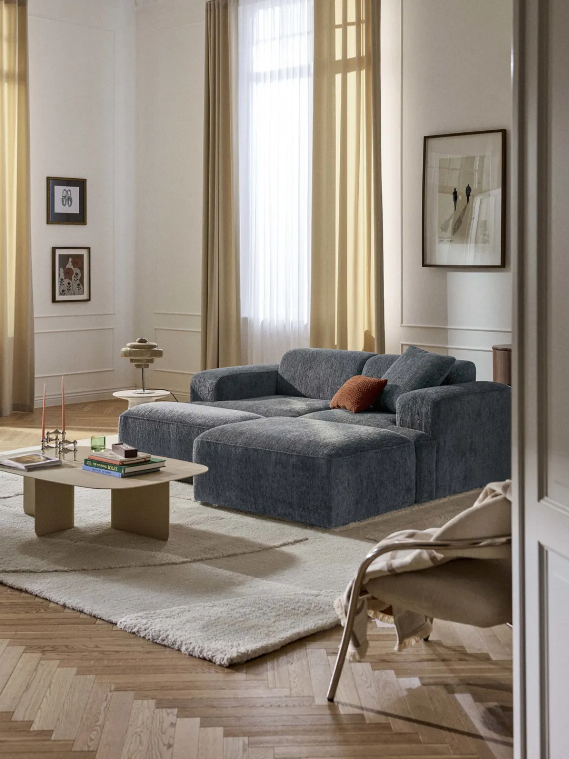 Outlet Reposapiés puf Melva, 99 x 42 cm Reposapiés|Sofás