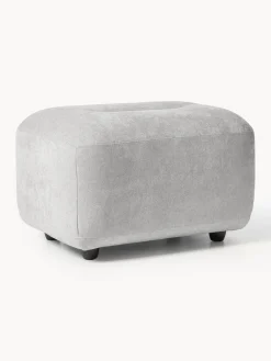 Reposapiés|Sofás>Westwing Collection Reposapiés puf Stella Tejido jaspeado gris