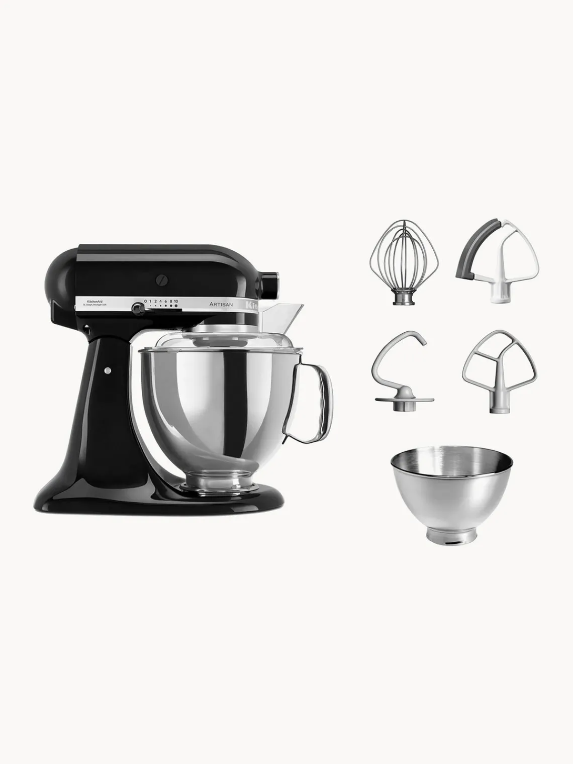 Aparatos De Cocina|Aparatos De Cocina>KitchenAid Robot de cocina artesanal Artisan Negro brillante