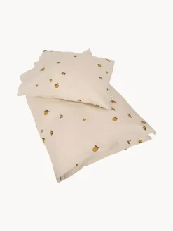 Decoración Infantil|Ropa De Cama Infantil>Konges Slojd Ropa de cama infantil de algodón ecológico Lemon, tamaños diferentes, 2 pzas. Beige claro, amarillo mostaza