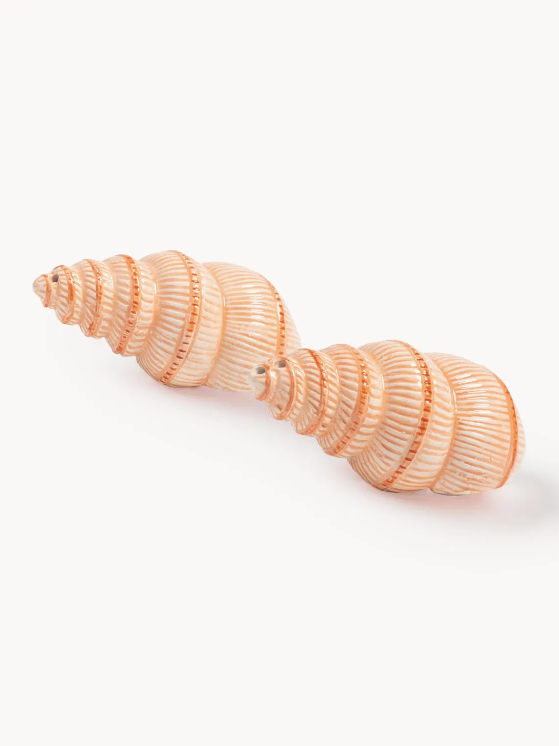 Clearance Salero y pimentero artesanales de dolomita Shell, 2 uds. Molinillos De Especias|Molinillos De Especias