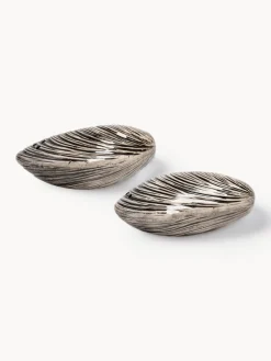 Discount Salero y pimentero artesanales de dolomita Mussel, 2 uds. Molinillos De Especias|Molinillos De Especias