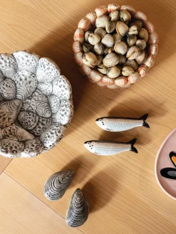 Discount Salero y pimentero artesanales de dolomita Mussel, 2 uds. Molinillos De Especias|Molinillos De Especias