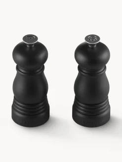 Molinillos De Especias|Molinillos De Especias>LE CREUSET Salero y pimentero con molinillo de cerámica Creuset, 2 uds. Negro mate, plateado