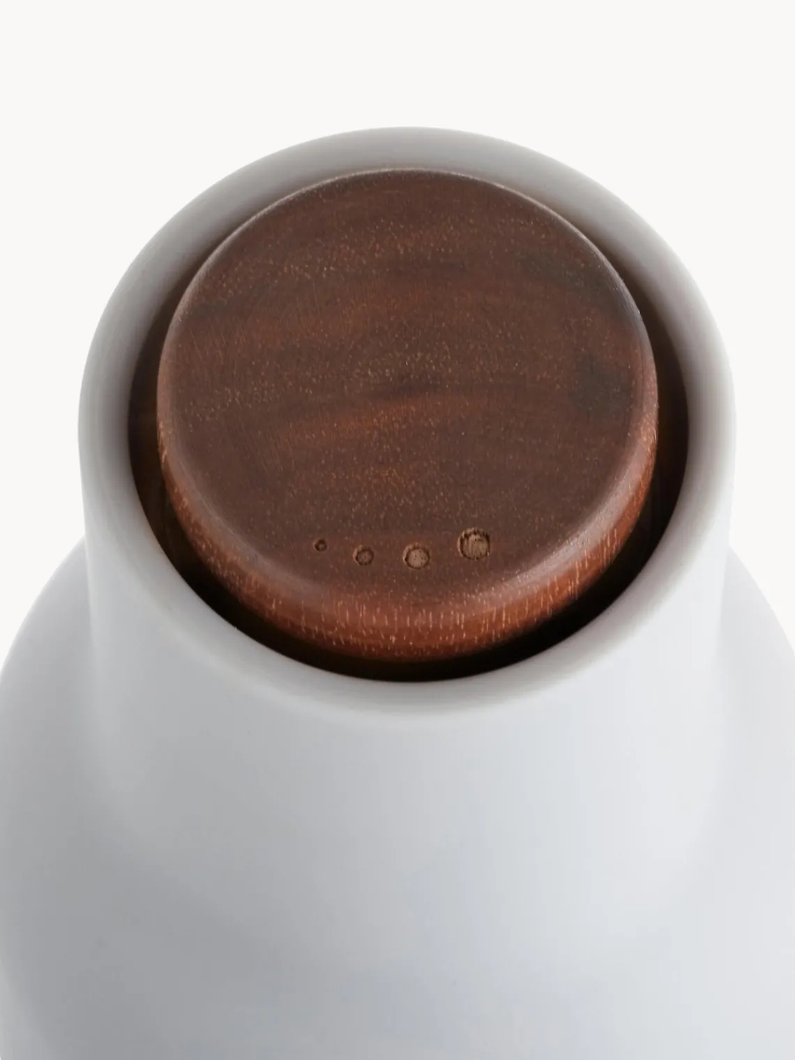 Molinillos De Especias|Molinillos De Especias>Audo Copenhagen Salero y pimentero con tapa de nogal Bottle Grinder, 2 uds. Blanco, gris oscuro, madera de nogal