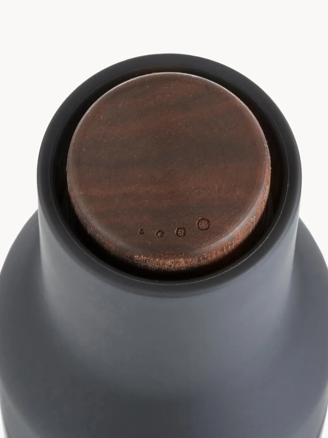 Molinillos De Especias|Molinillos De Especias>Audo Copenhagen Salero y pimentero con tapa de nogal Bottle Grinder, 2 uds. Blanco, gris oscuro, madera de nogal