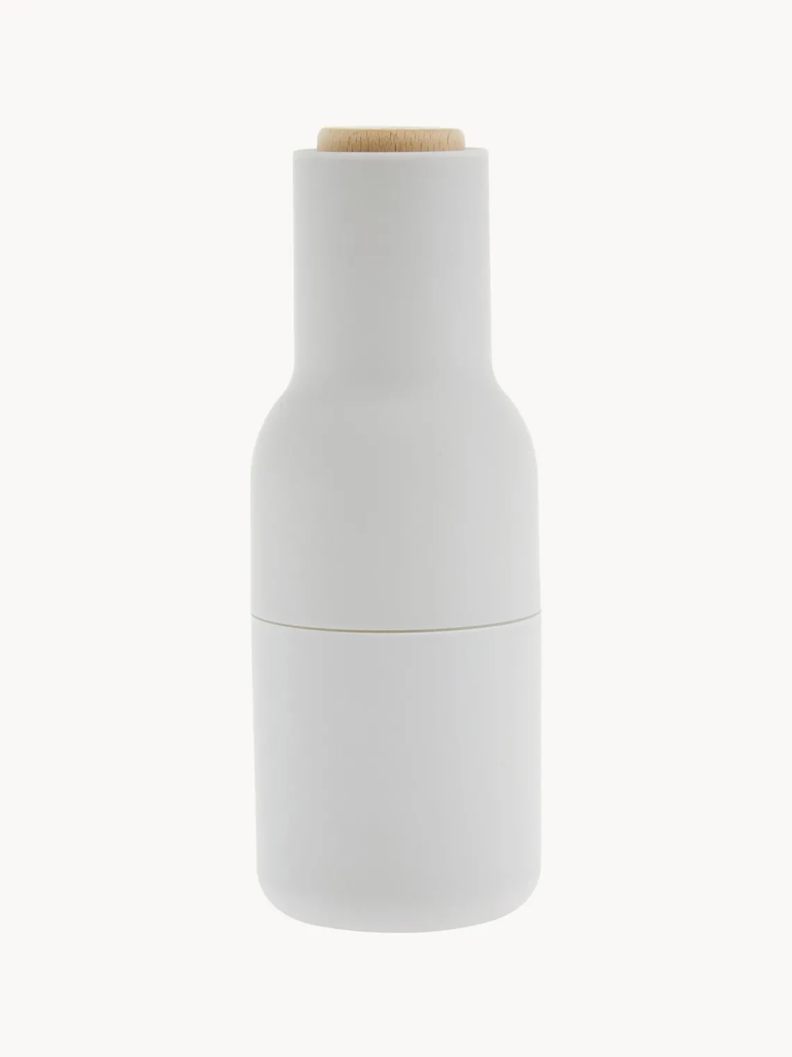 Molinillos De Especias|Molinillos De Especias>Audo Copenhagen Salero y pimentero de diseño con tapa de haya Bottle Grinder, 2 uds. Gris antracita, blanco, madera de haya