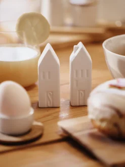 Sale Salero y pimentero de porcelana Home, 2 uds. Molinillos De Especias|Molinillos De Especias