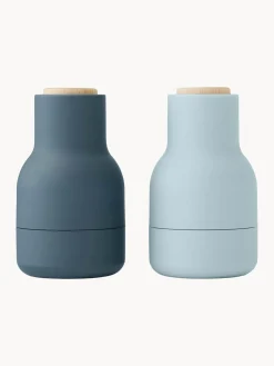 Hot Salero y pimentero pequeños de diseño con tapa de haya Bottle Grinder, 2 uds. Molinillos De Especias|Molinillos De Especias