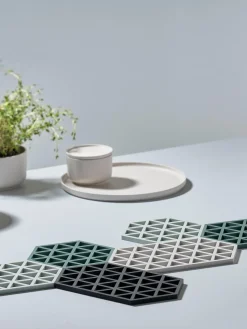 New Salvamanteles de silicona Triangles, 2 uds. Artículos De Cocina|Utensilios De Cocina