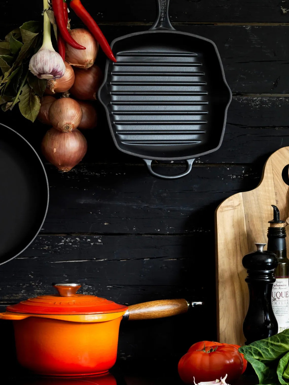 Clearance Sartén skillet cuadrada grill de hierro fundido Signature Collection Sartenes|Sartenes