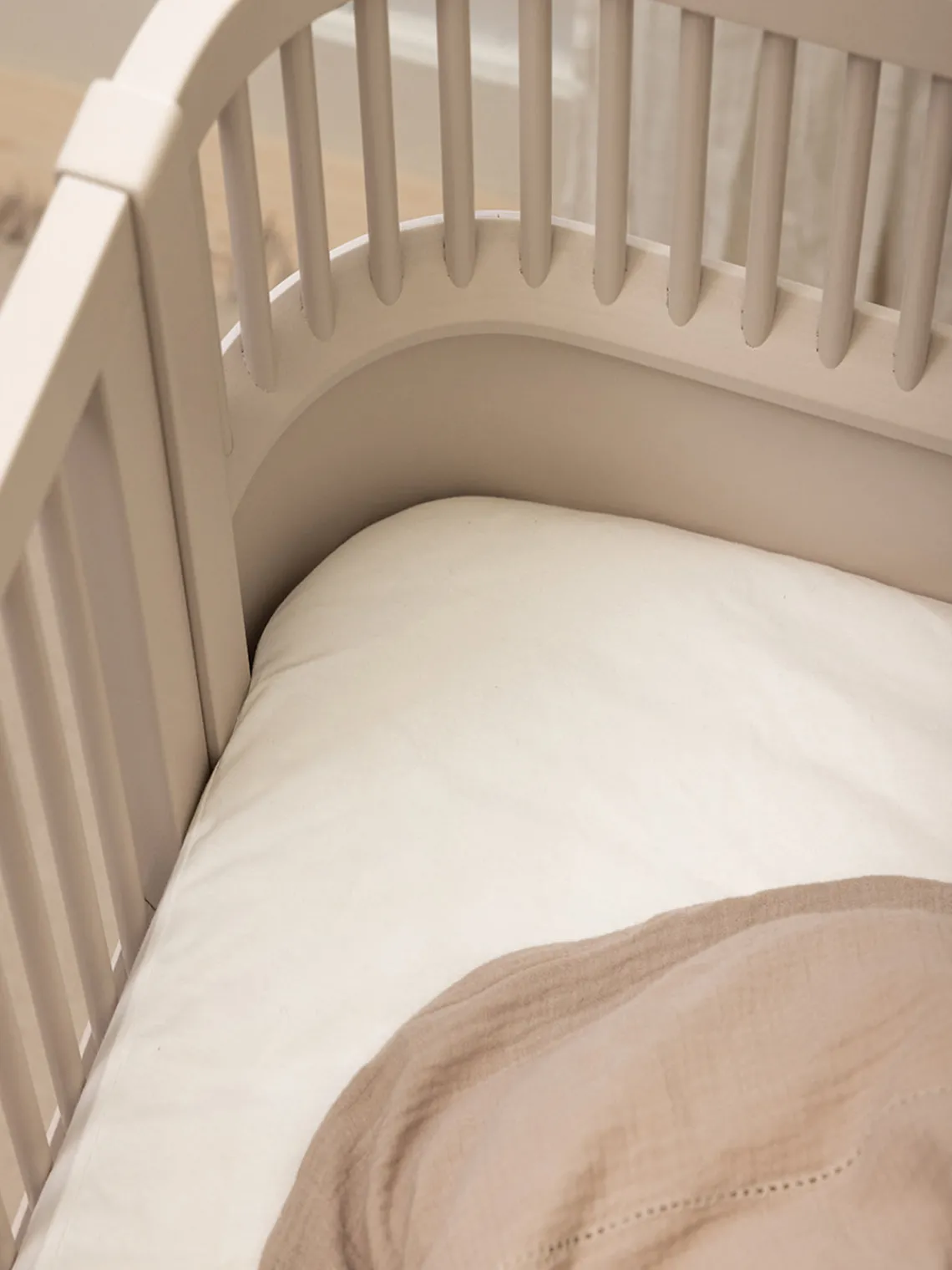 Decoración Infantil|Ropa De Cama Infantil>Sebra Sábana bajera de algodón ecológico Baby Blanco