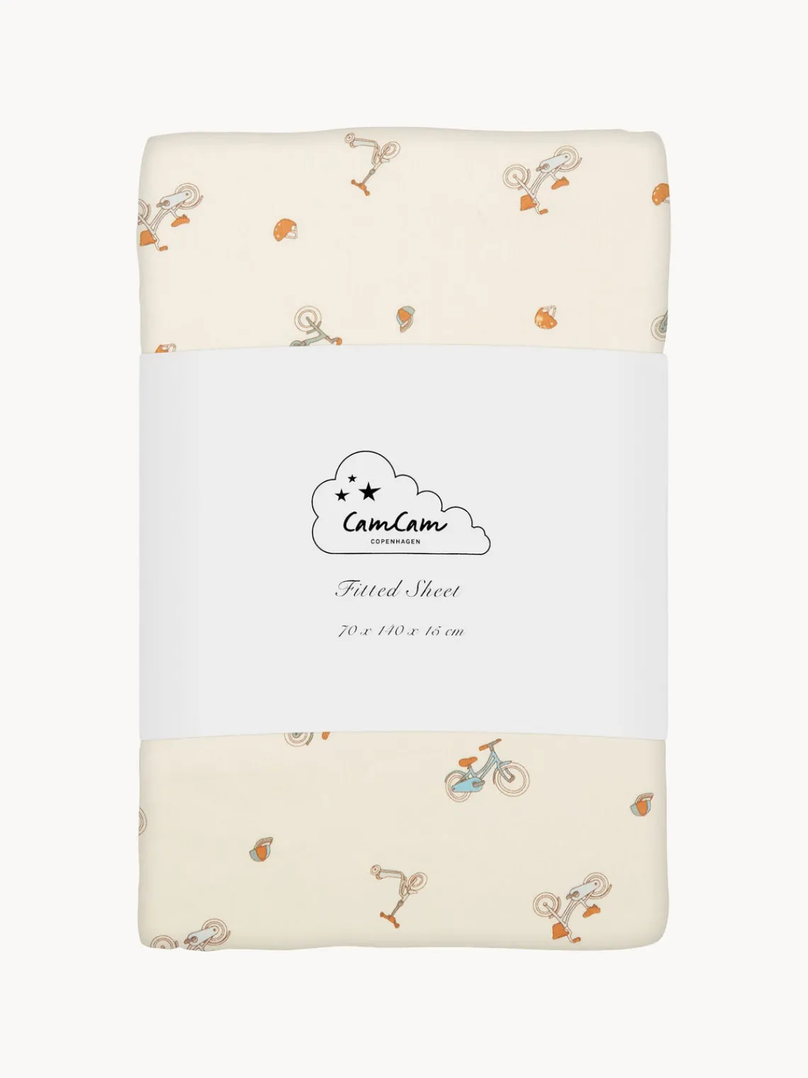 Ropa De Cama Infantil|Decoración Infantil>Cam Cam Copenhagen Sábana bajera de algodón ecológico Bicycles