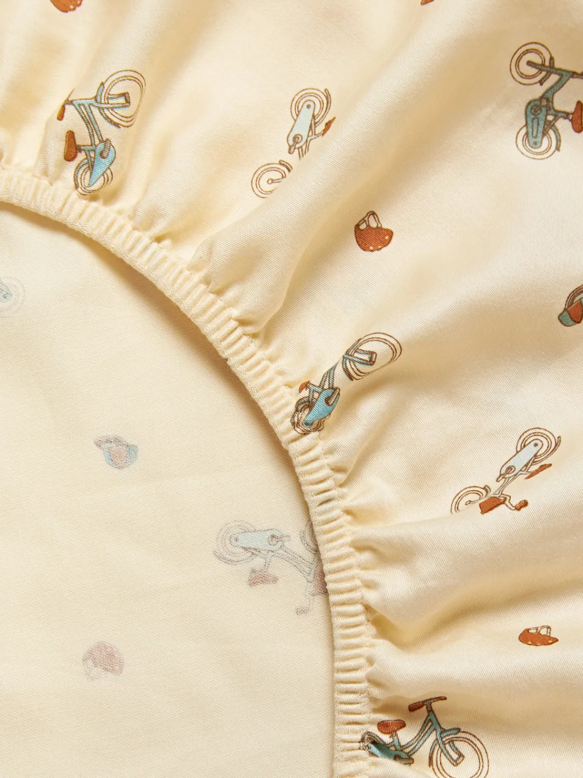 Ropa De Cama Infantil|Decoración Infantil>Cam Cam Copenhagen Sábana bajera de algodón ecológico Bicycles