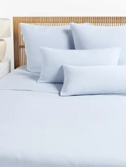Sábanas|Fundas Nórdicas>Westwing Collection Sábana encimera de lino lavado Airy Azul claro