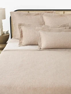 Sábanas|Fundas Nórdicas>Westwing Collection Sábana encimera de lino Linna Marrón claro