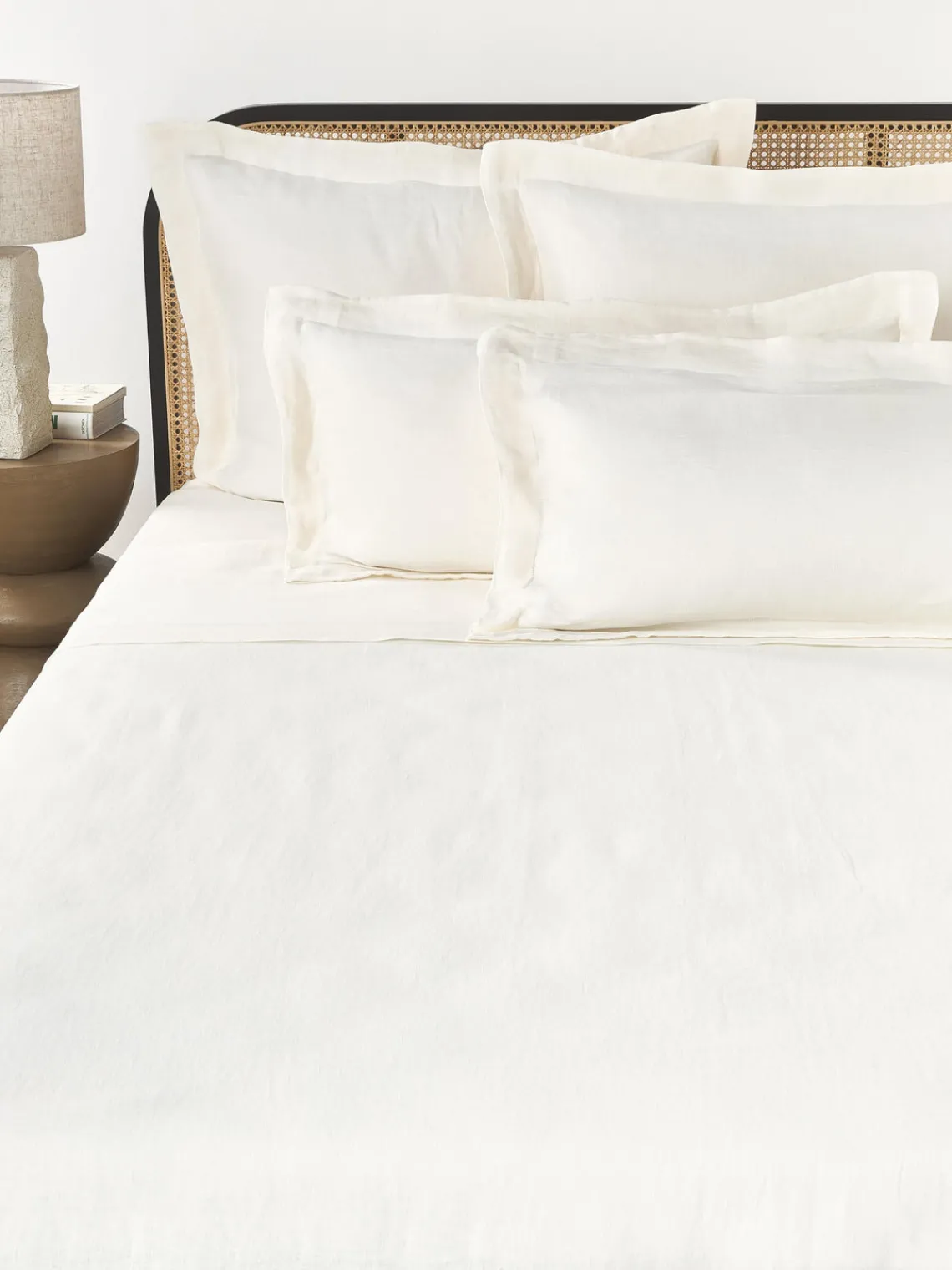 Sábanas|Fundas Nórdicas>Westwing Collection Sábana encimera de lino Linna Blanco Off White