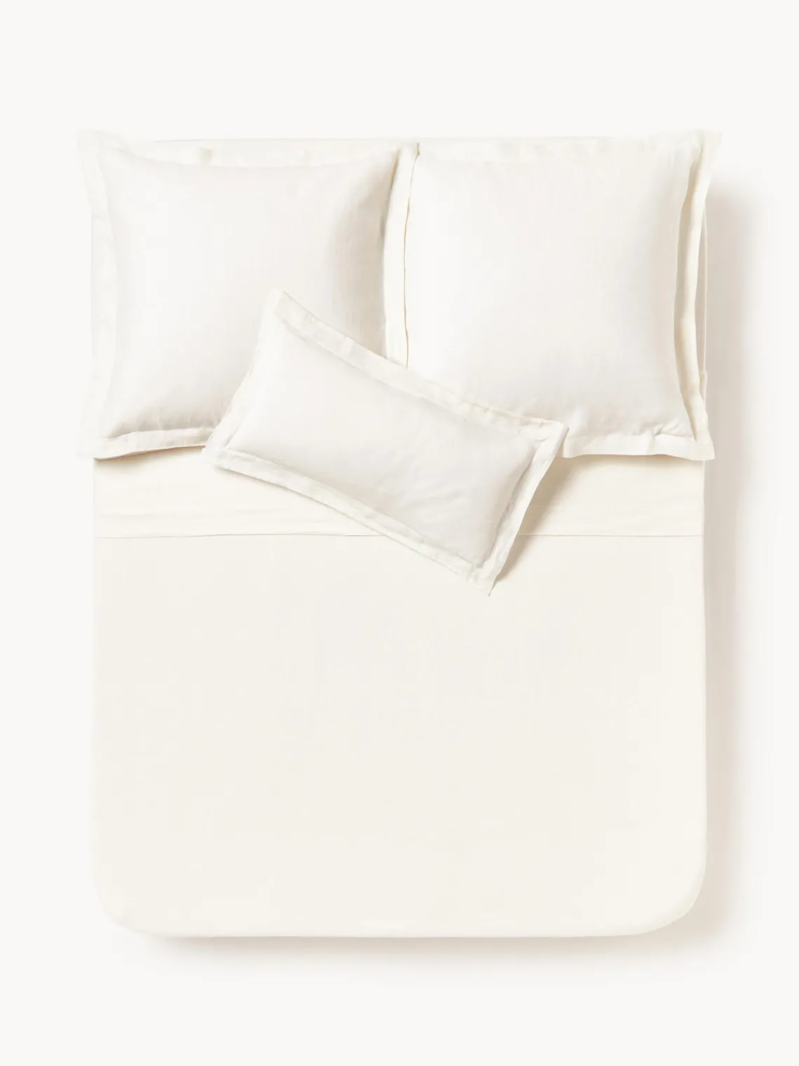Sábanas|Fundas Nórdicas>Westwing Collection Sábana encimera de lino Linna Blanco Off White