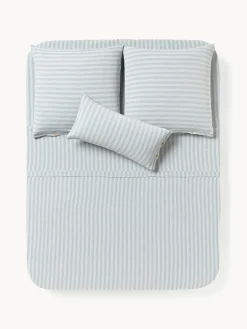 Mantas|Sábanas>Westwing Collection Sábana encimera de muselina Saige Azul claro