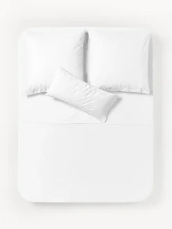 Mantas|Sábanas>Westwing Collection Sábana encimera de percal Elsie Blanco