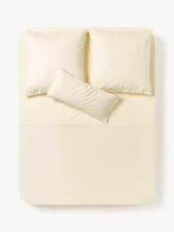 Sábanas|Fundas Nórdicas>Westwing Collection Sábana encimera de percal Elsie Amarillo claro