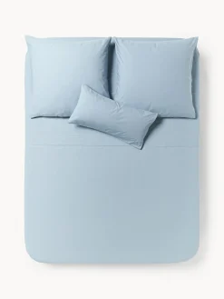 Sábanas|Fundas Nórdicas>Westwing Collection Sábana encimera de percal Elsie Azul claro