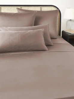 Sábanas|Fundas Nórdicas>Westwing Collection Sábana encimera de satén Comfort Marrón