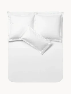 Mantas|Sábanas>Westwing Collection Sábana encimera de satén Premium Blanco