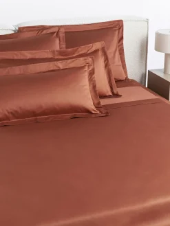 Sábanas|Fundas Nórdicas>Westwing Collection Sábana encimera de satén Premium Terracota