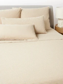 Sábanas|Fundas Nórdicas>Westwing Collection Sábana encimera de seersucker Davey Beige, blanco