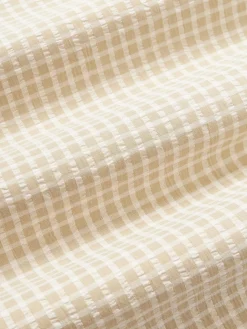 Sábanas|Fundas Nórdicas></noscript>Westwing Collection Sábana encimera de seersucker Davey Beige, blanco