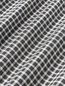 Sábanas|Fundas Nórdicas></noscript>Westwing Collection Sábana encimera de seersucker Davey Gris oscuro, blanco