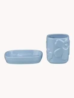 Dispensador De Jabón Y Jaboneras|Jarrones>Marimekko Set de accesorios de baño Unikko, 2 uds. Azul claro