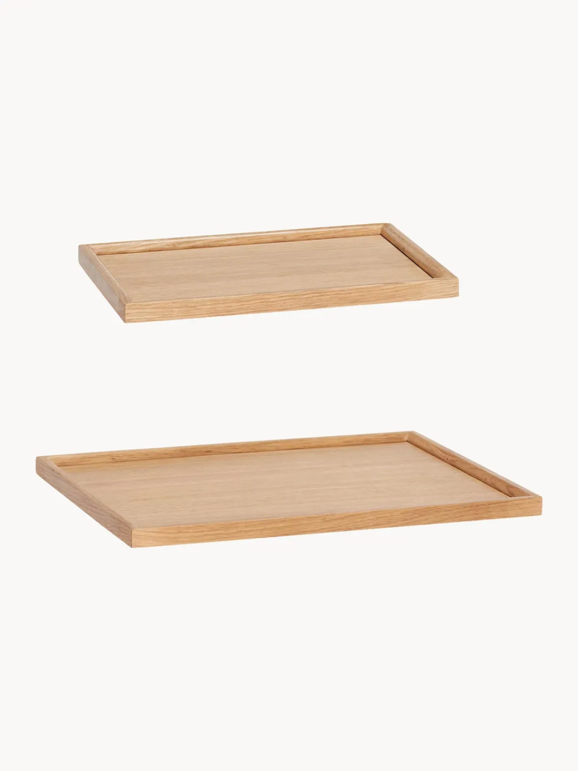 Bandejas Decorativas|Jarrones>Hübsch Set de bandejas decorativas artesanales Nature, 2 uds.