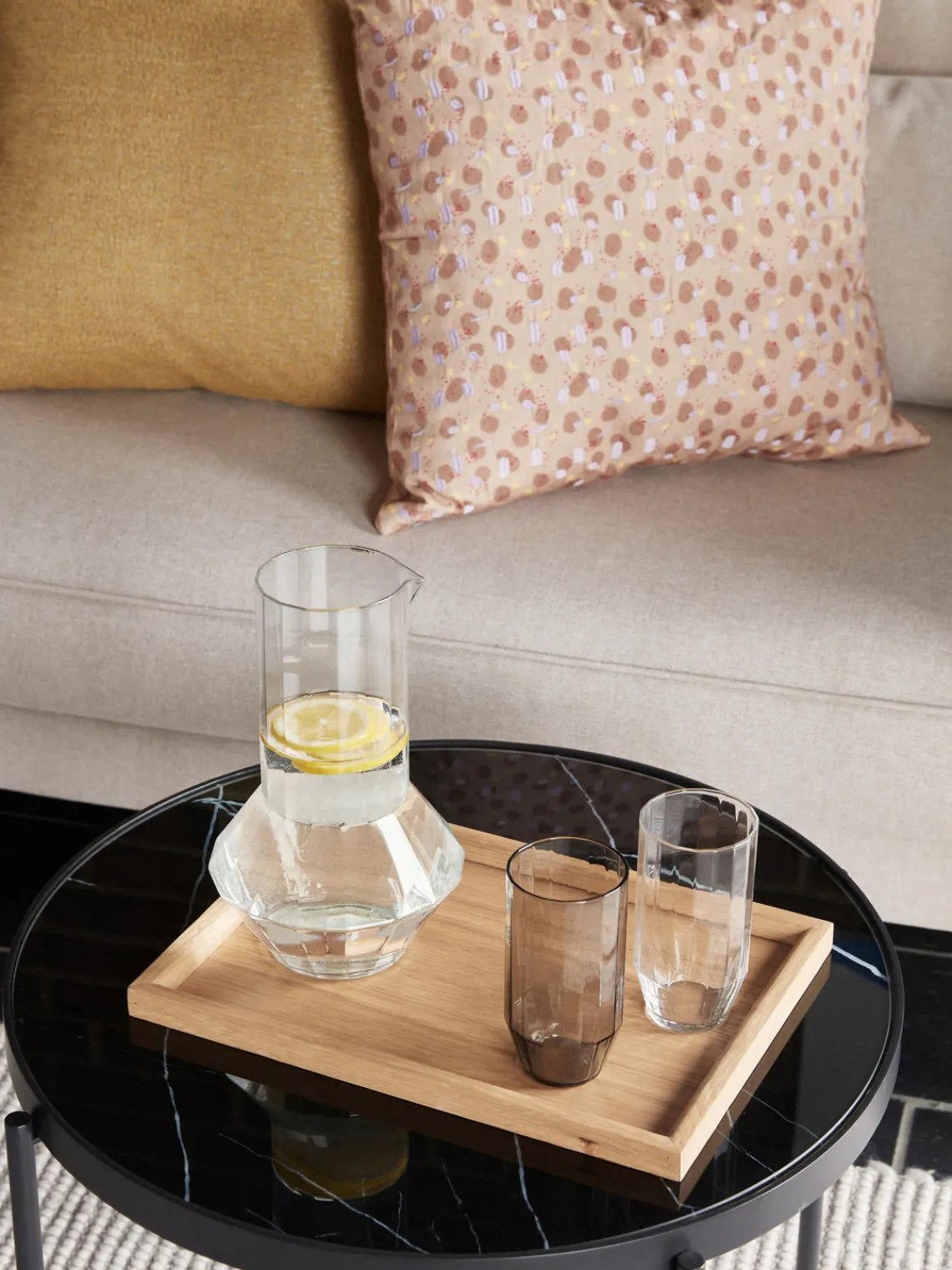 Bandejas Decorativas|Jarrones>Hübsch Set de bandejas decorativas artesanales Nature, 2 uds.