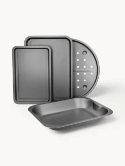 Bandejas Para Horno|Bandejas Para Horno>Kitchen Craft Set de bandejas horno antiadherentes KitchenCraft, 4 uds. Negro