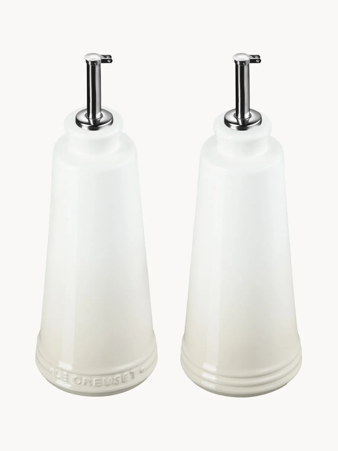 Aceiteras Y Vinagreras|Aceiteras Y Vinagreras>LE CREUSET Set de botellas de aceite y vinagre Cherrish Blanco Off White, beige claro