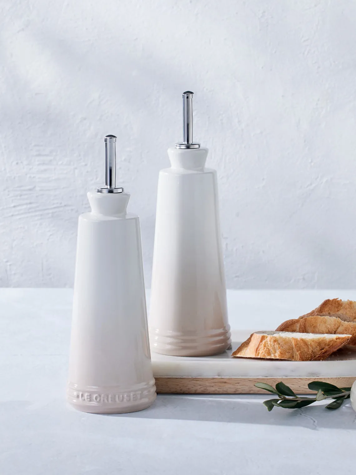 Aceiteras Y Vinagreras|Aceiteras Y Vinagreras>LE CREUSET Set de botellas de aceite y vinagre Cherrish Blanco Off White, beige claro