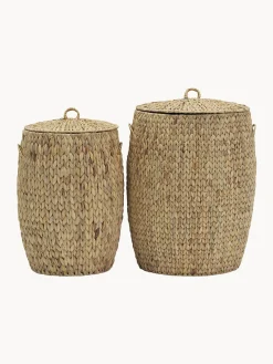 Outlet Set de cestas con tapadera Laun, 2 uds. Cestos De La Ropa|Jarrones